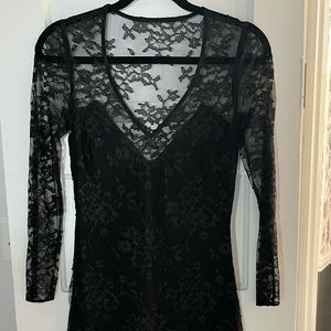Black lace express dress